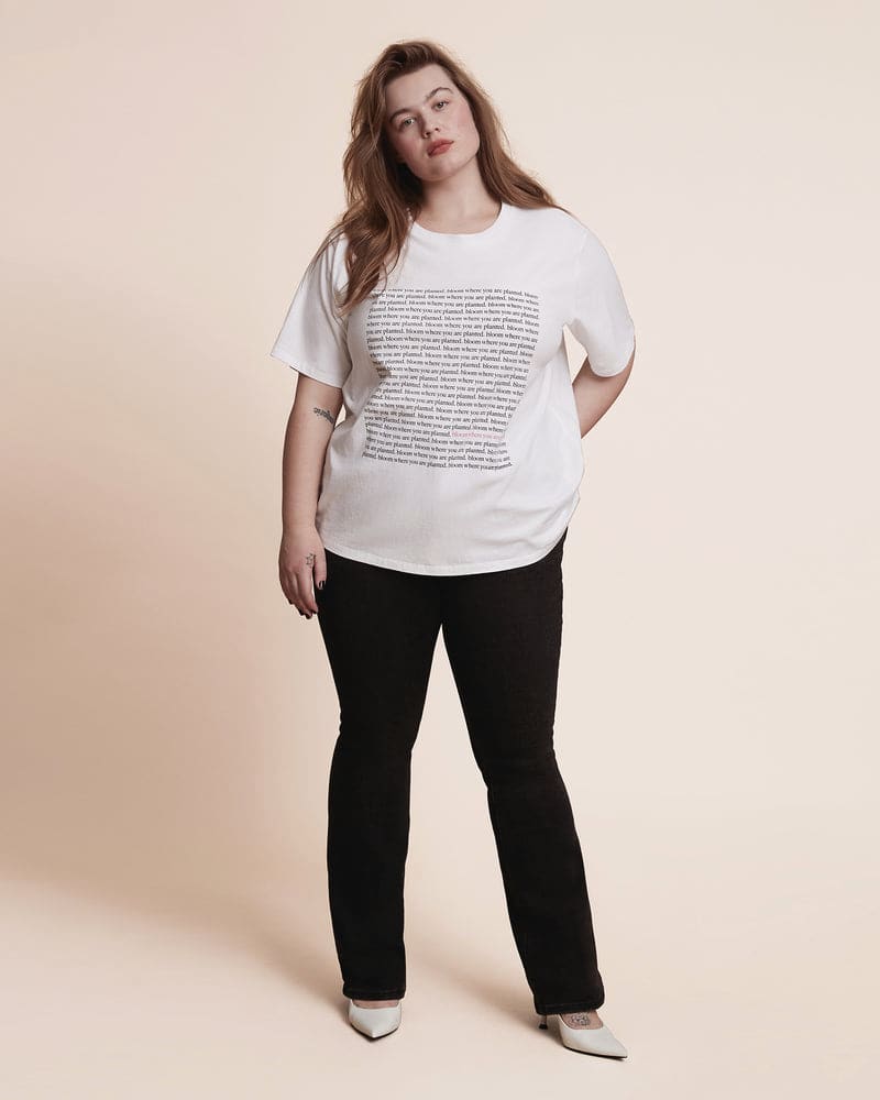 Plus size model wearing Tiana Graphic Tee by 11 Honoré Collection | Dia&Co | dia_product_style_image_id:199964